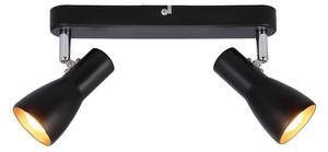 Mat crna stropna svjetiljka s metalnim sjenilom 36x6 cm Picardo – Candellux Lighting