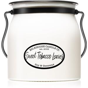 Milkhouse Candle Co. Creamery Sweet Tobacco Leaves mirisna svijeća Butter Jar 454 g