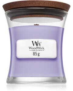 Woodwick Lavender Spa mirisna svijeća s drvenim fitiljem 85 g