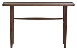 Smeđi pomoćni stol od masivnog bagrema 30x120 cm Qiano – Light & Living