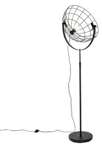 Podna industrijska svjetiljka crna 50 cm podesiva - Hanze
