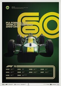 Umjetnički tisak Formula 1 Decades - 60's Lotus