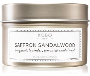 KOBO Natural Math Saffron Sandalwood mirisna svijeća u limenci 113 g
