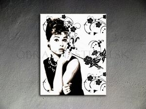 Ručno slikane slike na platnu na platnu POP Art Audrey Hepburn ()