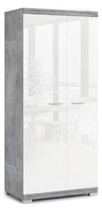 Ormar SIMPLE SZD2 beton / bijeli sjaj