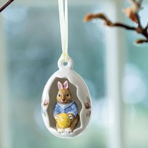 Bunny Tales ukrasna figurica Egg Max Blossoms Blue