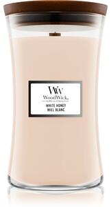 Woodwick White Honey Miel Blanc mirisna svijeća s drvenim fitiljem 609.5 g