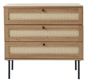 Niska komoda u dekoru hrasta u prirodnoj boji 80x75 cm Pensacola – Unique Furniture