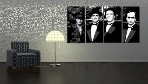 Ručno slikane slike na platnu na platnu POP Art Corleone Family 4-dijelna ()