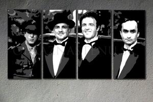 Ručno slikane slike na platnu na platnu POP Art Corleone Family 4-dijelna ()