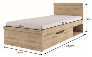 Zondo Jednostruki krevet 90 cm Oscroft . 744787