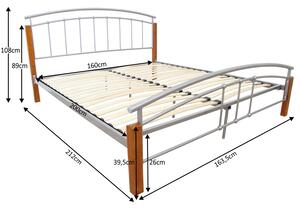 Zondo Bračni krevet 160 cm Malbrua (S podnicom) . 751809