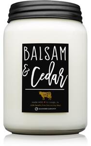 Milkhouse Candle Co. Farmhouse Balsam & Cedar mirisna svijeća Mason Jar 737 g
