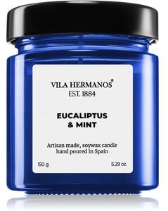 Vila Hermanos Apothecary Cobalt Blue Eucalyptus & Mint mirisna svijeća 150 g