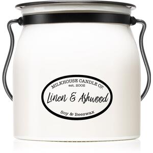 Milkhouse Candle Co. Creamery Linen & Ashwood mirisna svijeća Butter Jar 454 g