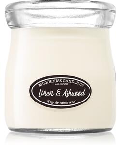 Milkhouse Candle Co. Creamery Linen & Ashwood mirisna svijeća Cream Jar 142 g