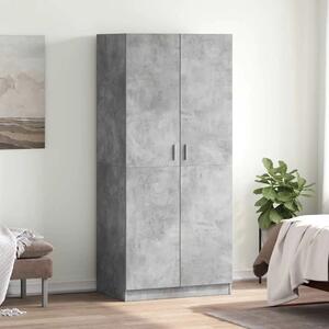 Ormar siva boja betona 80 x 52 x 180 cm od konstruiranog drva - Beton siva