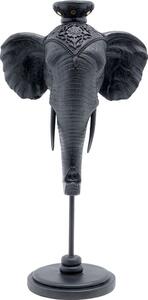 Svijećnjak Elephant head Black 49cm