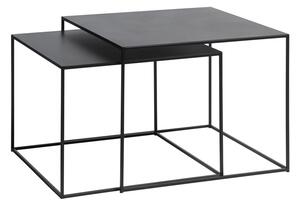 Crni metalni stolići za kavu u setu 2 kom 65x65 cm Pebble – Unique Furniture