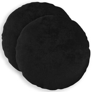 Presvlaka za jastuk 2 pcs HEERLEN Crna Ø 60 cm Flanel - Crna Ø 60 cm 2