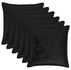 Presvlaka za jastuk 6 pcs HOUTEN Crna 50 x 50 cm Flanel - Crna 50 x 50 cm 6