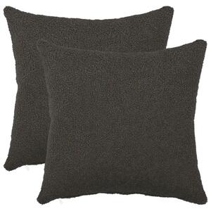Presvlaka za jastuk 2 pcs HEERLEN Tamnosiva 45 x 45 cm Bouclé - Tamnosiva 45 x 45 cm 2