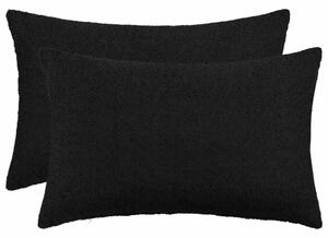 Presvlaka za jastuk 2 pcs HEERLEN Crna 30 x 50 cm Bouclé - Crna 30 x 50 cm 2