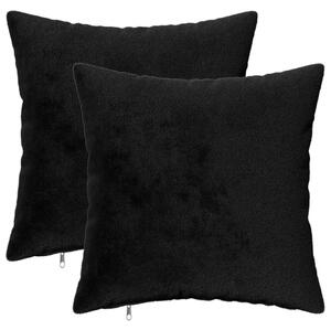 Presvlaka za jastuk 2 pcs HEERLEN Crna 30 x 30 cm Flanel - Crna 30 x 30 cm 2