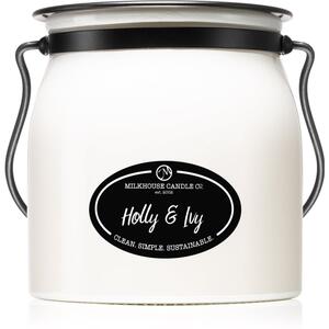 Milkhouse Candle Co. Creamery Holly & Ivy mirisna svijeća Butter Jar 454 g