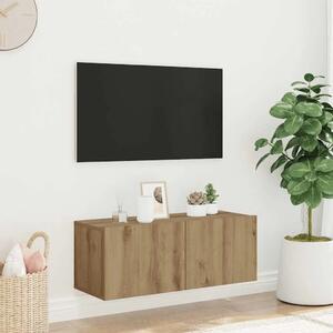 Zidni TV ormarić Artisan hrast 80x30x30 cm izrađeno drvo - Hrast artisan 80 cm 1