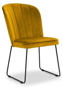 Blagovaonska stolica Velvet Cabri Žuta