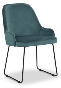 Blagovaonska stolica Velvet Olivine Petrol zelena