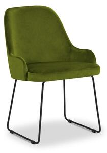 Blagovaonska stolica Velvet Olivine Zelena