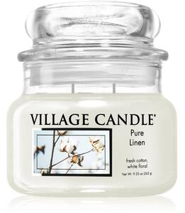 Village Candle Pure Linen mirisna svijeća (Glass Lid) 262 g