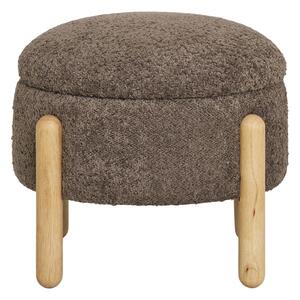Smeđi tabure od bouclé tkanine Medas – House Nordic