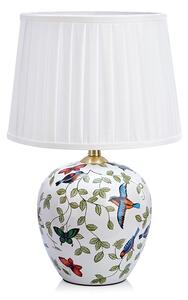 Bijela stolna lampa s tekstilnim sjenilom (visina 48 cm) Mansion – Markslöjd