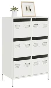 Visoka komoda bijela 68x39x101 5 cm od čelika - Bijela