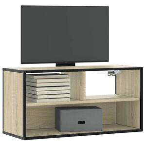 TV ormarić Sonoma hrast 80x31x39 5 cm Konstruirano drvo i metal - Sonoma hrast 80 cm