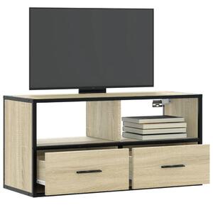 TV ormarić Sonoma hrast 80x31x39 5 cm Konstruirano drvo i metal - Sonoma hrast 80 cm
