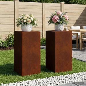 Stalak za biljke 2 pcs Rđa 40 x 40 x 80 cm Otporni čelik - Otporni čelik 2x (40 x 40 x 80 cm)