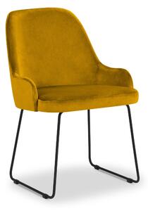 Blagovaonska stolica Velvet Olivine Žuta