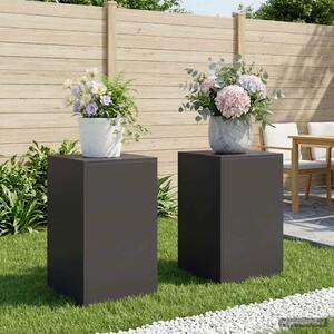 Stalak za biljke 2 pcs Crna 40 x 40 x 60 cm Čelik - Crna 2x (40 x 40 x 60 cm)