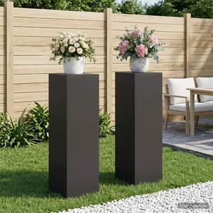 Stalak za biljke 2 pcs Crna 30 x 30 x 100 cm Čelik - Crna 2x (30 x 30 x 100 cm)