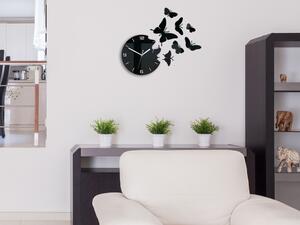 Zidni satovi BUTTERFLIE 3D BLACK NH048 (moderni zidni satovi)