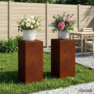 Stalak za biljke 2 pcs Rđa 30 x 30 x 60 cm Otporni čelik - Otporni čelik 2x (30 x 30 x 60 cm)
