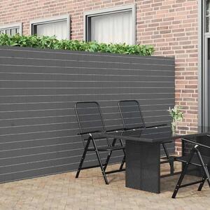 Vrtna ograda dvostrana siva 1 8x3 m PVC - Siva 180 x 300 cm