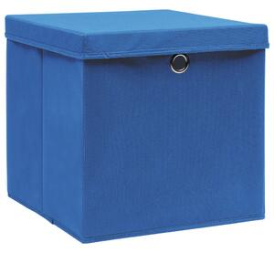 VidaXL Kutije za pohranu s poklopcima 10 kom 28 x 28 x 28 cm plave
