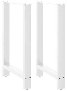 Noge za barski stol Bijele 2 kom 60 x (90-91) cm Čelik - Bijela 60 x (90-91) cm