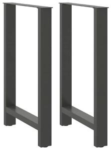 Noge za barski stol antracit boje 2 kom 60 x (90-91) cm čelik - Antracit 60 x (90-91) cm