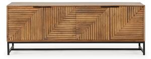 TV komoda od masivnog manga u prirodnoj boji 160x58x40 cm Nereida – MOME